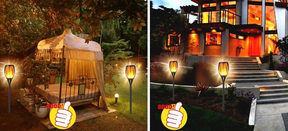 Соларна лампа Факла Имитираща огън