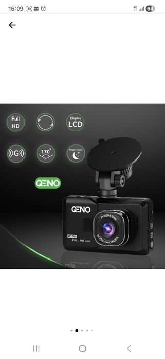 Camera Video De Bord Auto Qeno®, FULL-HD 1080P, Display LCD 3 Inch, vizibilitate 170°
