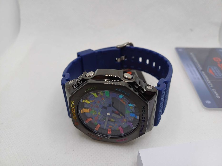 Ceas Casio g shock GM 2100 Metal Blue Phantasy.Nou, Garantie 2 ani