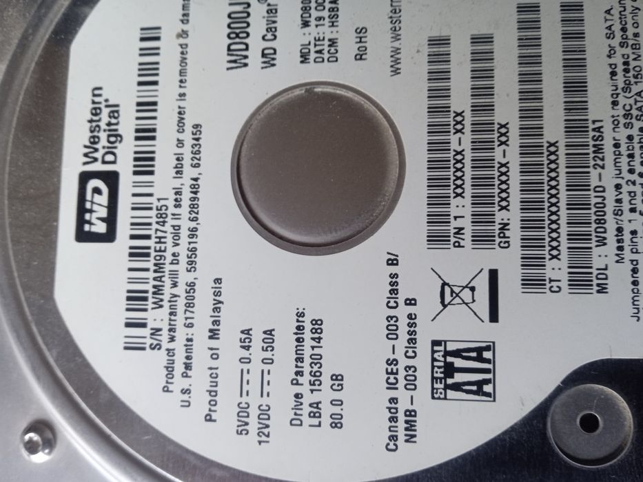 Kampiyuter xojtirasi (vint -hdd 80 gegabayt) optim  soriladi