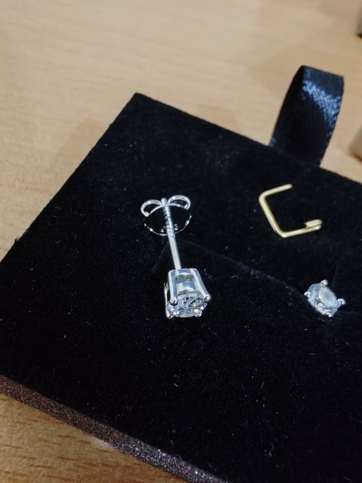 Сребърни обици с циркон