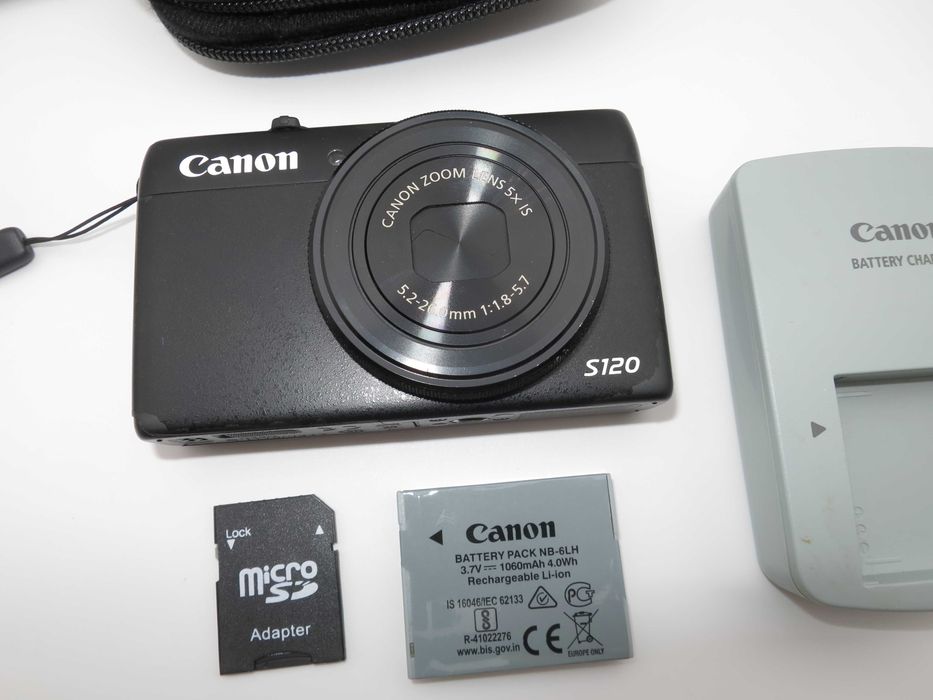 Canon PowerShot S120 ултра компактен полупрофесионален цифров фотоапарат, дигитална камера, тъч скринм, WI-FI,  RAW формат, Full-HD видео - ОТЛИЧЕН!
