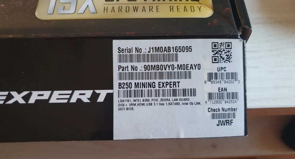 Placa de baza Asus B250 Mining Expert 1150 noua! LGA 1151