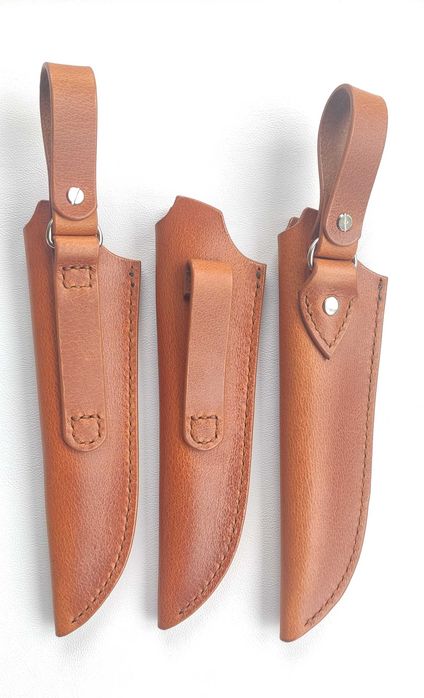 Кожени ръчно изработени кании за ножове с рисунка и без