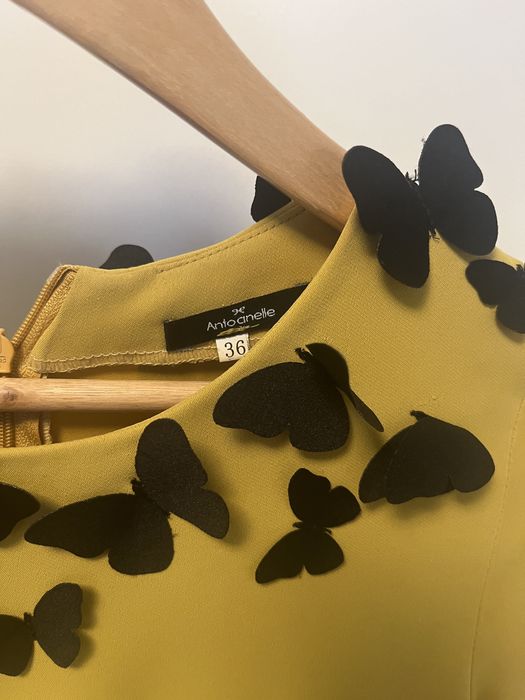 Rochie cu fluturi aplicati
