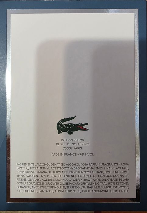 Парфюм LACOSTE orginal AQUA