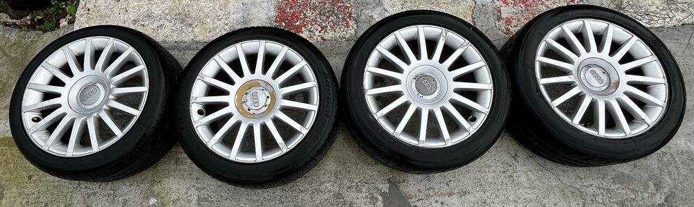 Продават се! Алуминиеви джанти с добри гуми 5Х112