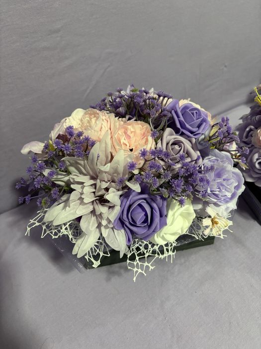 Специални кашпи за 8 март в нежно лилаво