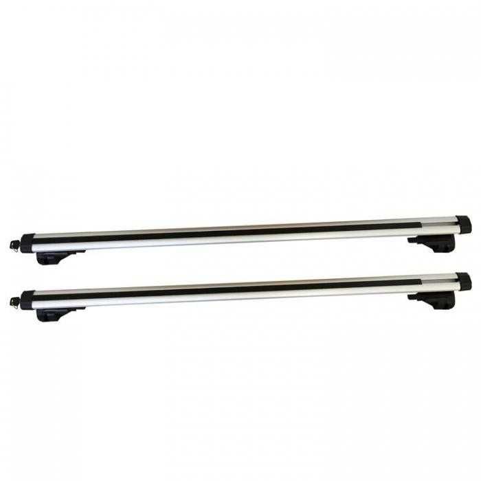 2бр. Алуминиеви Греди Багажник за Таван на Кола Автомобил с Ключ 120см