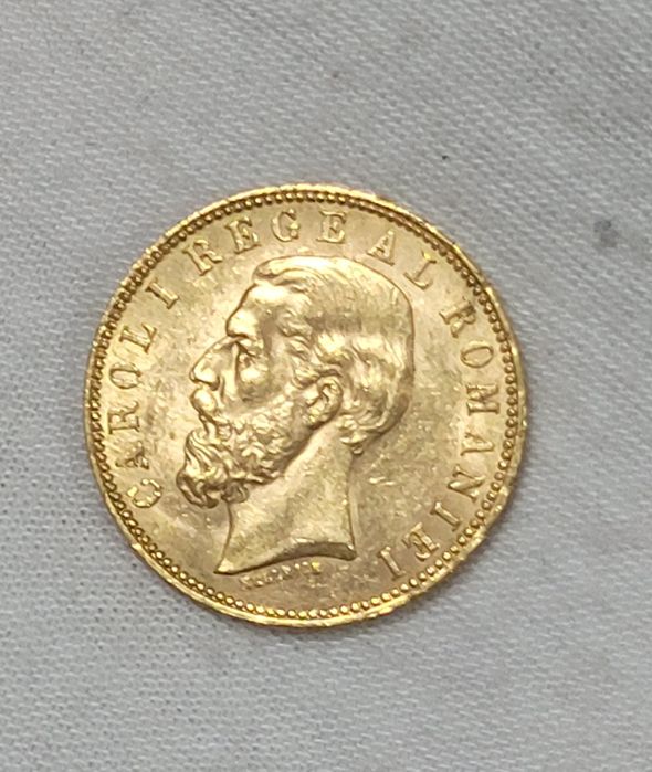 Moneda 20 lei 1890 Aur Carol l bani vechi bancnota