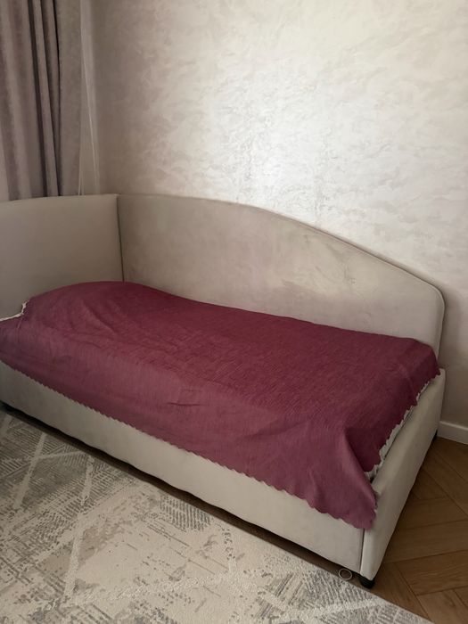 Кровать 200/90 в сером цвете