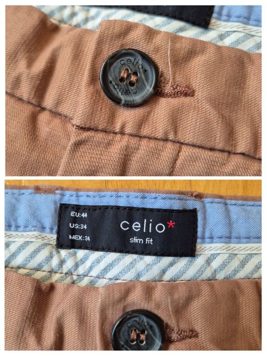 Pantaloni Celio, Croială Premium Slim Fit, Casual-Chic, Bărbați - 44