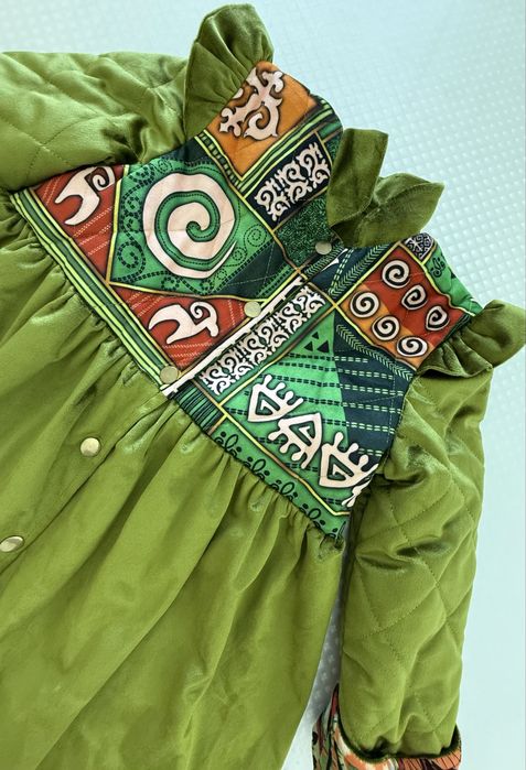 Кыз бала шапаны тюрбанмен