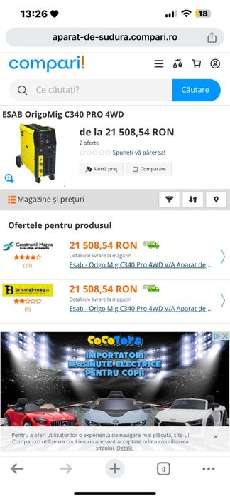 Aparat de sudura Esab 340c pro