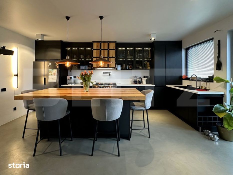 Casa moderna stil industrial, 120 mp utili, zona intrare Baciu - Cluj
