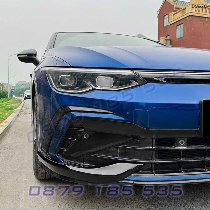 Сплитер добавки странични въздуховоди за предна броня VW Golf 8 MK8 R-Line 2020–2024 DV670 тунинг голф tuning spliter dobavki predna bronq