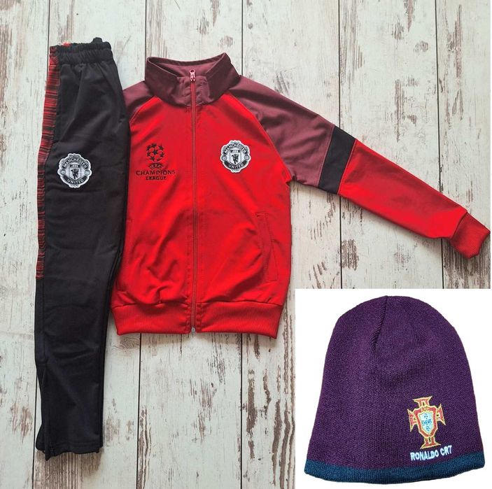 Yamal Сет Зимна Шапка + Детски анцуг Комплект Шарен Барселона