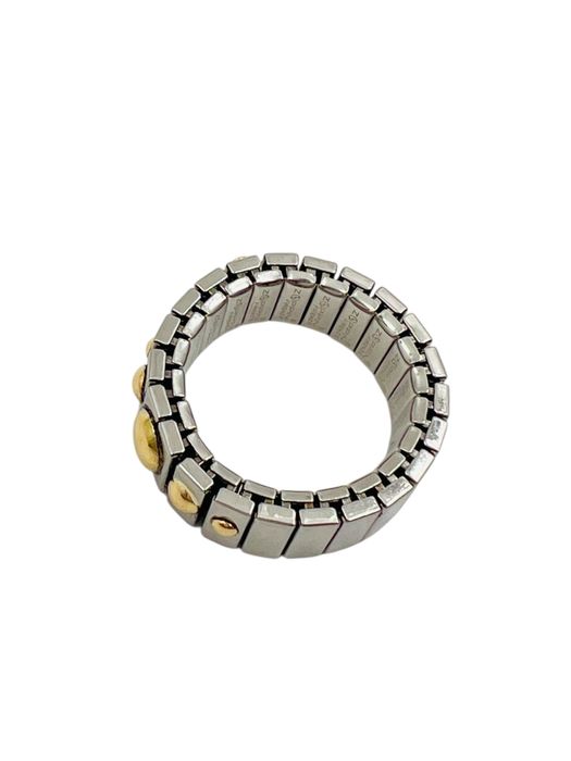 Zoopin унисекс пръстен от стомана и 18к злато