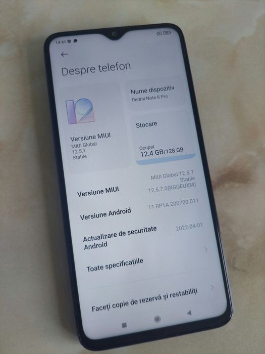 Vând Xiaomi Redmi Note 8 Pro 128GB albastru, fără probleme /poze reale