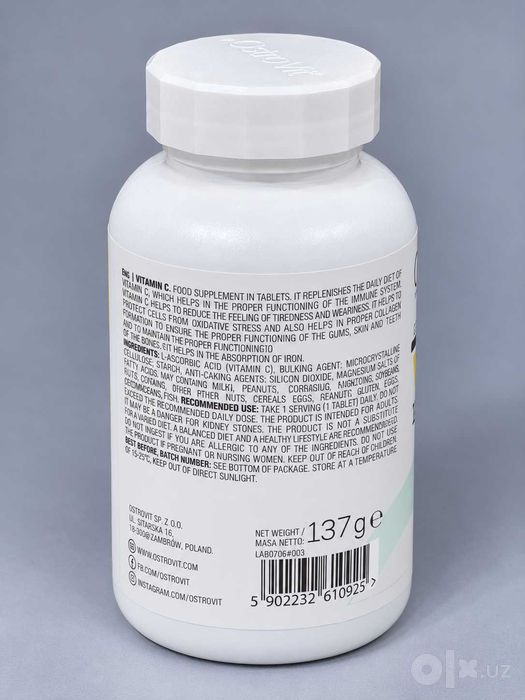2.	OstroVit Vitamin C — витамин С 1000 мг