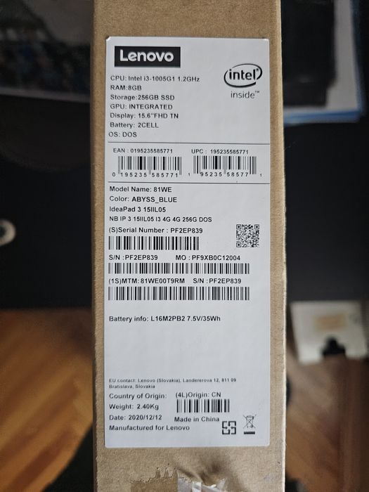 Lenovo laptop ideapad