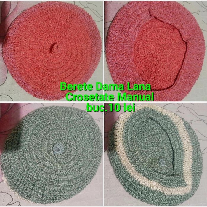 Berete lana crosetate manual/Nou