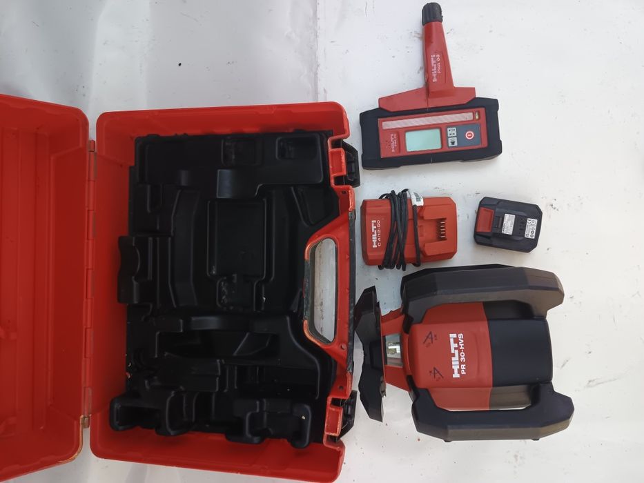 Laser panta hilti pr30 hvs , cutie, receptor, baterie și incarcator