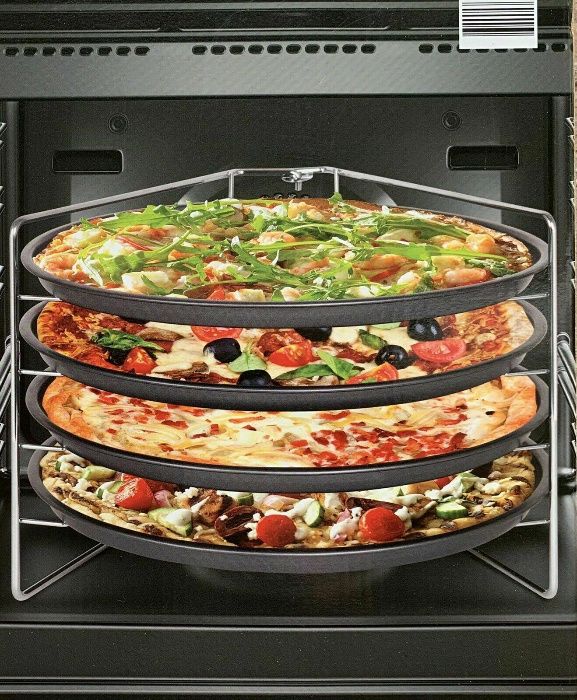 Комплект за печене на пица за 4 пици, 4 тави