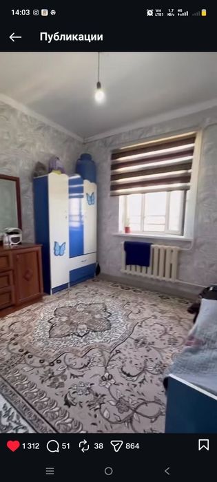 22 mkr da 3 xanali kvartira sotiladi