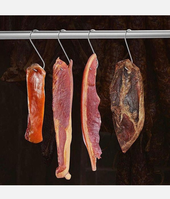 Куки от неръждаема стомана S с остър връх за окачване на месо