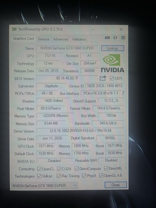 NVIDIA GeForce GTX 1660 Super