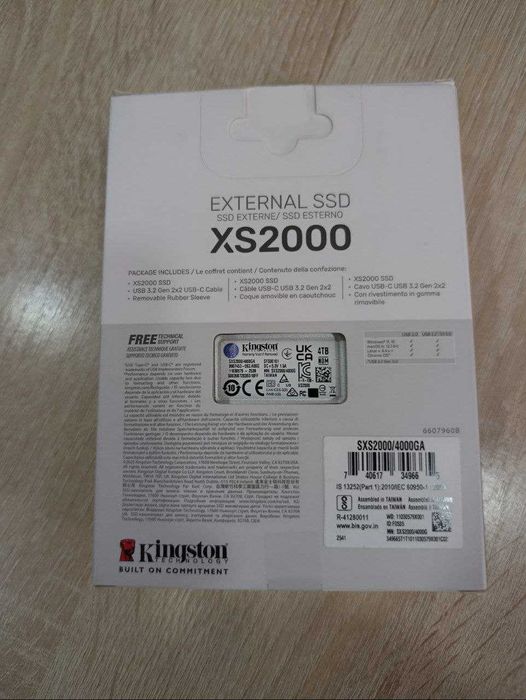 Внешний SSD диск Kingston на 4 терабайта