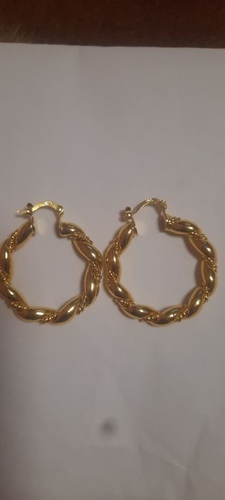 Cercei argint placat cu aur noi