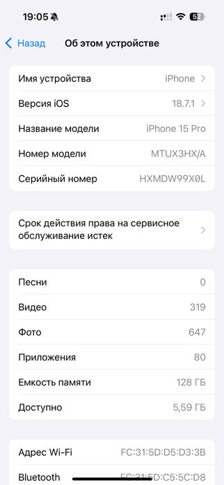 Iphone 15 pro 128 gb 81%