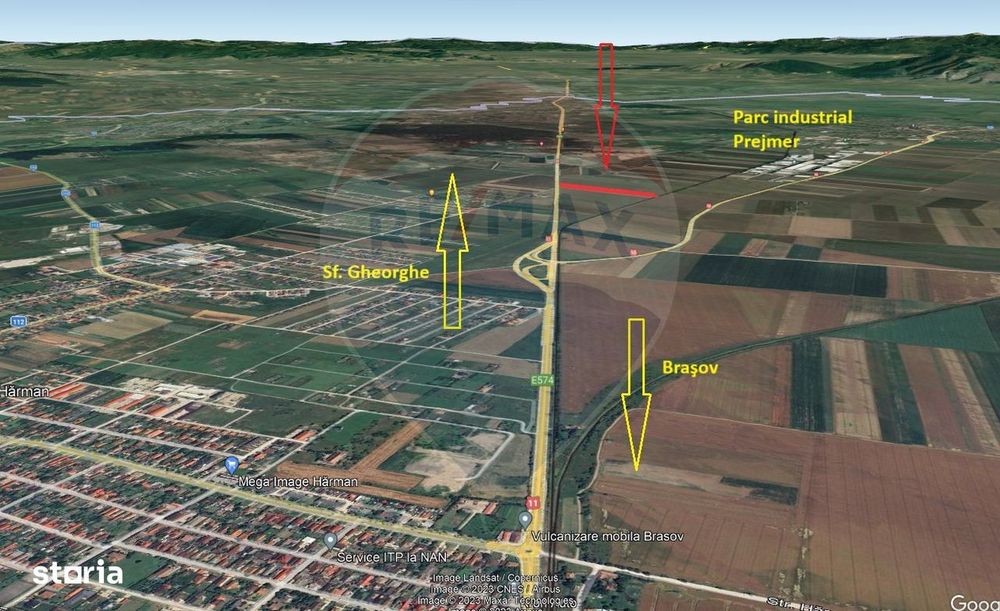 Teren intravilan cu PUZ, 20000 mp, Hărman, DN 11
