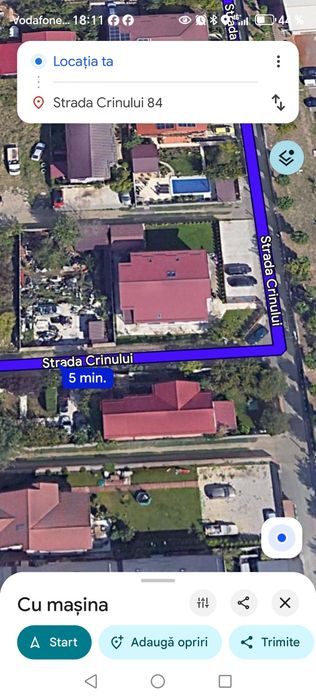 Teren intravilan curte 416 mp Chiajna Rosu str. Crinuluir Crinului