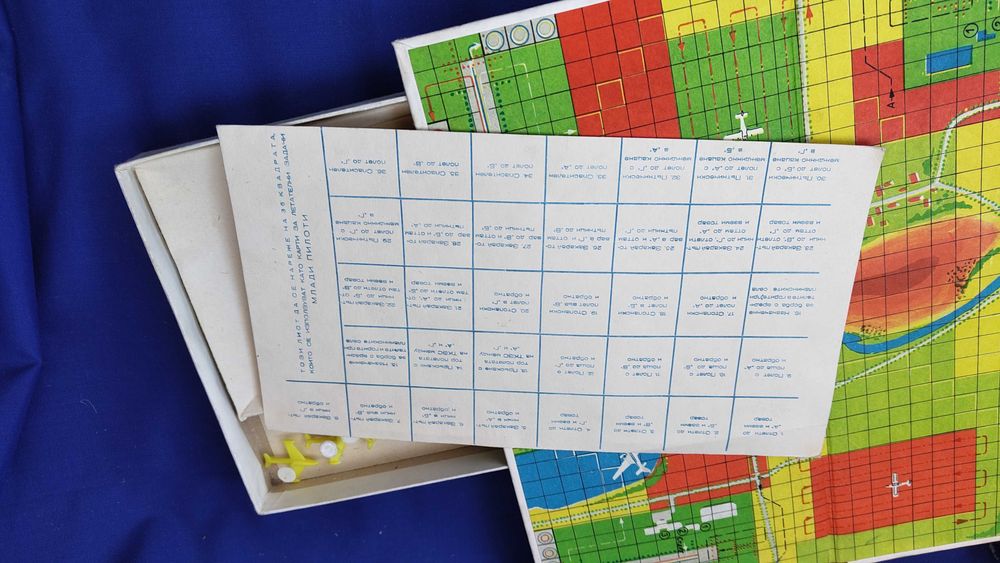 Ретро настолна игра „Млади пилоти” на ТПК Хемус от 09.06.1975 г