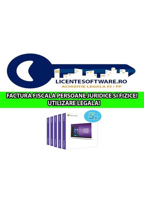 Pachet PROMO: 5x Licente Windows 10 Pro (RETAIL, FACTURA FISCALA!)