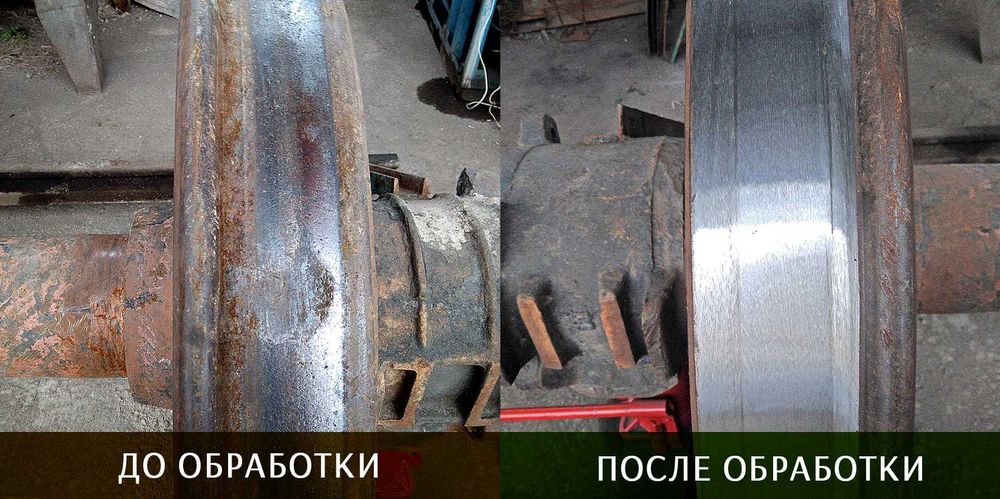 Мобильный станок для обработки бандажей железнодорожных колёсных пар
