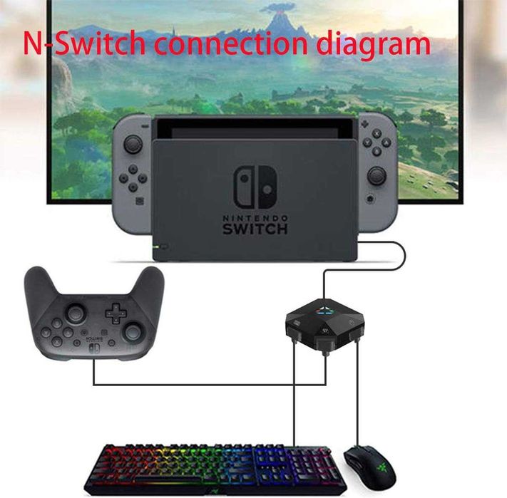 Adaptor Convertor Dobe NS-Switch PS4 PS3 Xbox One Game Tastatura Mouse