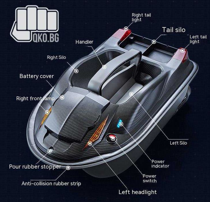 Нова Лодка за захранка HJ817 с оция за GPS и сонар