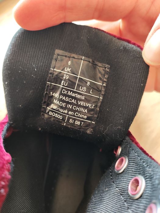 Dr. Martens 1460 Pascal Velvet, номер 39