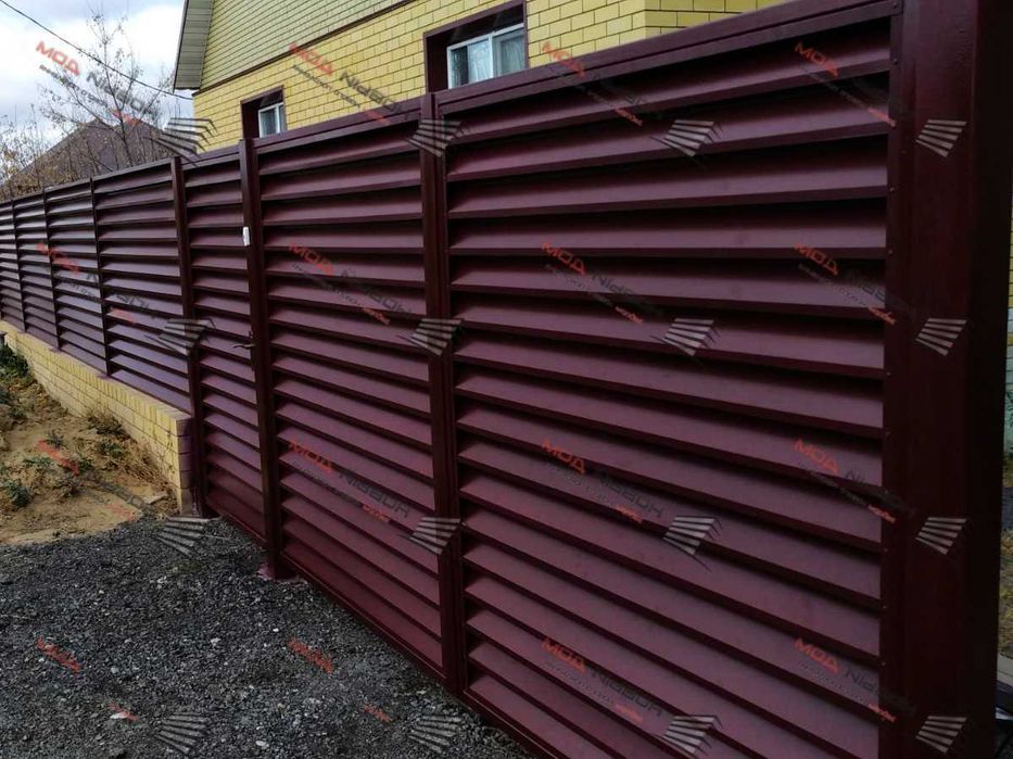 Забор жалюзи из металла