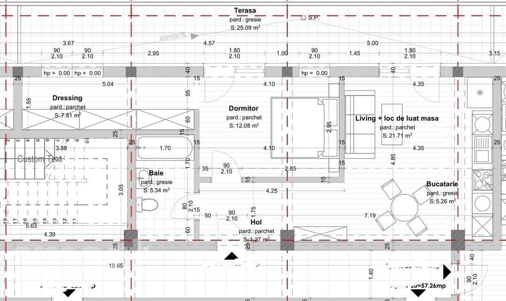 Apartament 2 camere bloc nou Dambul Rotund