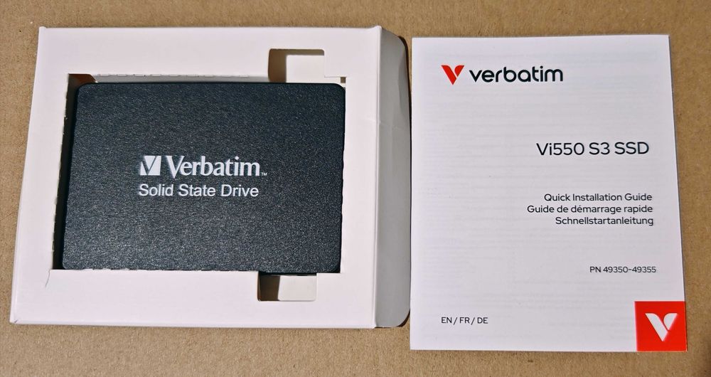 4TB Verbatim Vi550 S3 SSD диск SATA III 2.5 черен 100% здраве с кутия,  скорост на четене/запис 540 мb.sec. / 500 мb.sec.