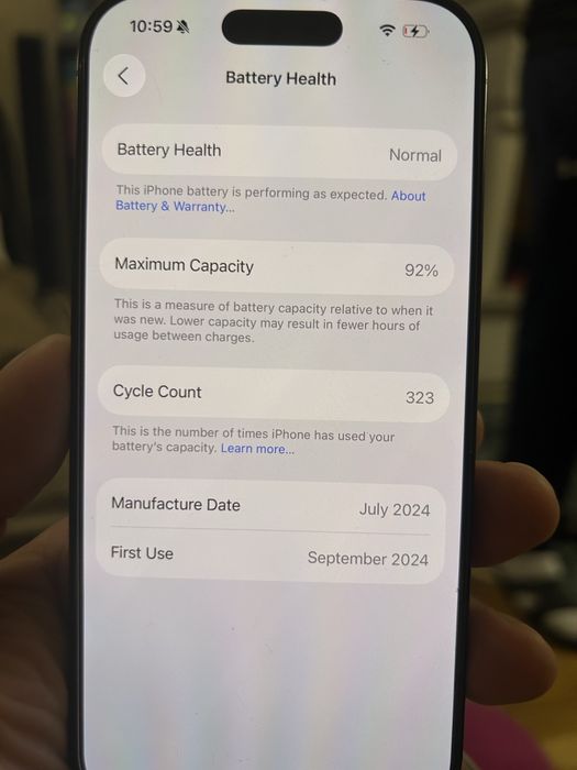 iPhone 16 pro, black titanium,256 GB