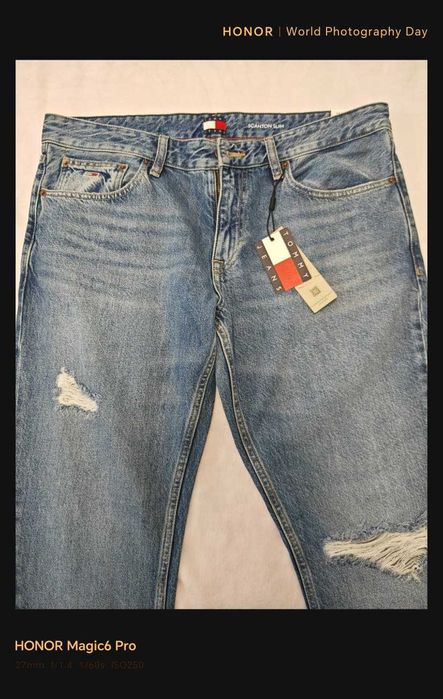 Tommy Hilfiger Scanton Slim Jeans – Albastru cu rupturi