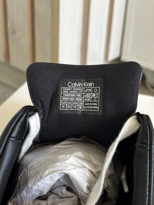 Adidasi Calvin Klein negri,talpa alba-marimea 45