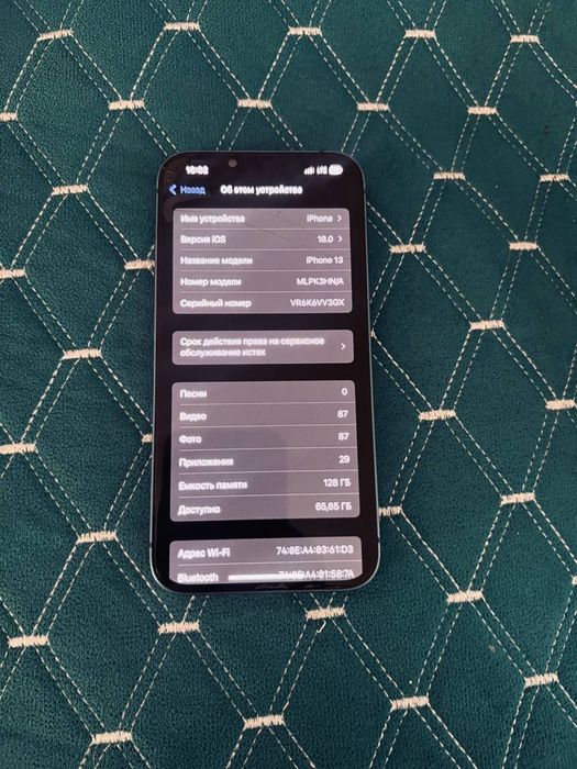Аифон 13 сини свет