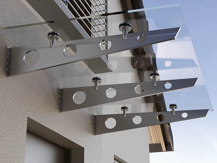 Козирок для навес стеклянный